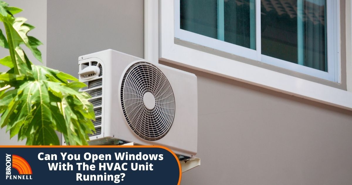 HVAC unit near window